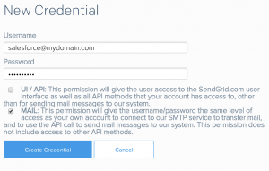 sendgrid new credential